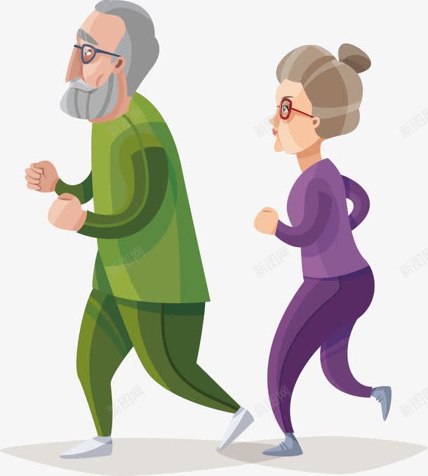 健身锻炼的老年夫妇png免抠素材_88icon https://88icon.com 健康娱乐 卡通手绘 矢量装饰 老人健身 老人夫妇 老年人 老年人运动 老当益壮 跑步健身 运动老人