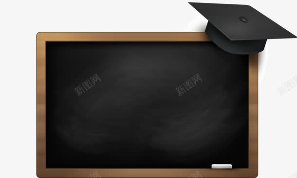 黑板与博士帽背景png免抠素材_88icon https://88icon.com 博士帽 教育 木板 木纹 校园 黑板