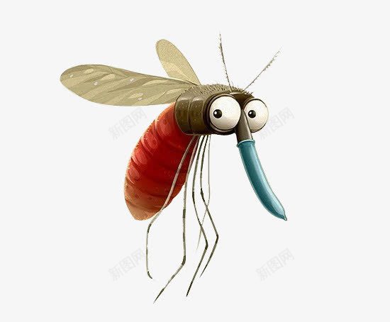 吸血蚊子png免抠素材_88icon https://88icon.com 可爱蚊子 手绘类 有色 正面 蚊子 蚊虫