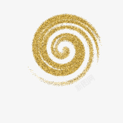 环绕的圆圈旋涡型的金色流沙矢量图高清图片