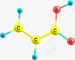 丙烯酸黄色丙烯酸分子结构高清图片