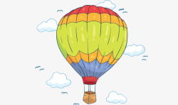 儿童节彩色热气球矢量图素材