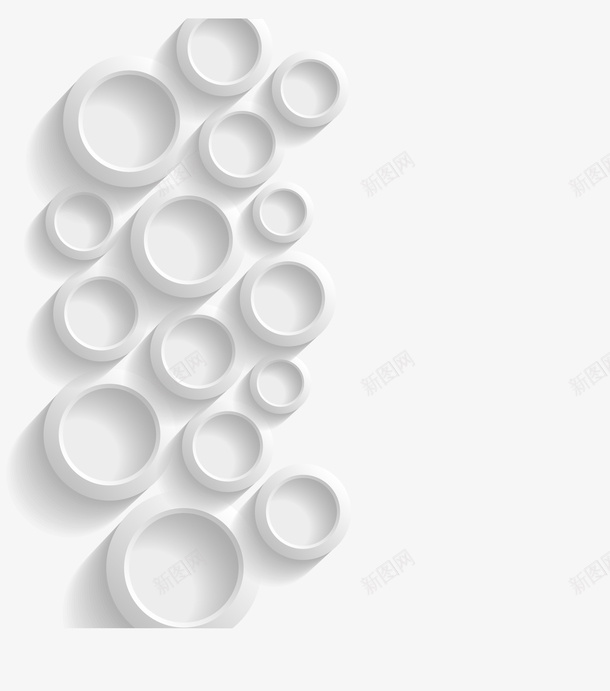 白色简约圆环png免抠素材_88icon https://88icon.com 免抠PNG 图案 圆环 白色 简约 背景 花纹 边框纹理