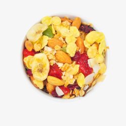 综合果干产品实物营养水果燕麦片高清图片