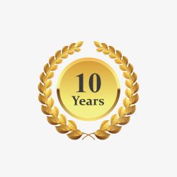 服务保障ico高档立体金属花环10年质保标志高清图片