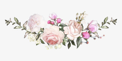 小清新婚庆背景手绘水彩婚礼装饰花朵高清图片