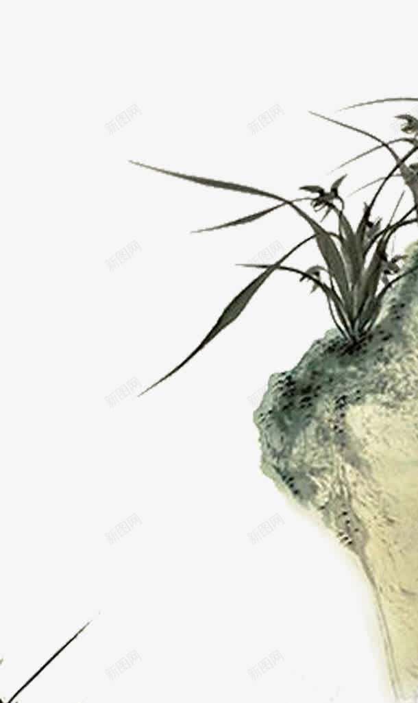 水墨兰花png免抠素材_88icon https://88icon.com 中国文化素材 中国水墨画 中国风海报设计素材 传统文化元素 兰花素材免费下载