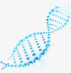 蓝色清新DNA装饰图案素材