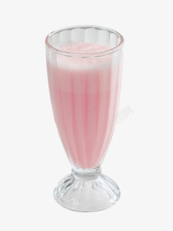 粉红色的草莓奶昔素材