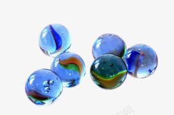 蓝色玻璃球玻璃球弹珠多彩的玻璃球高清图片