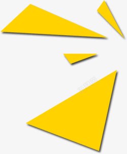 黄色几何形状标签素材