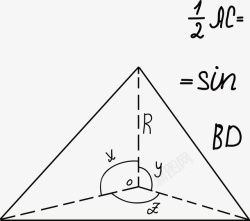 三角的手绘类方程式素材
