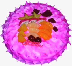 紫色蛋糕甜品折页素材
