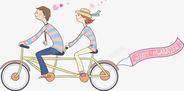 旅行人物png免抠素材_88icon https://88icon.com 出游 动漫 手绘 旅游 男孩骑自行车载女孩 运动 骑自行车