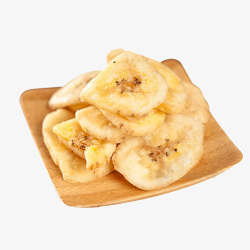 脆片加工后的香蕉小零食高清图片