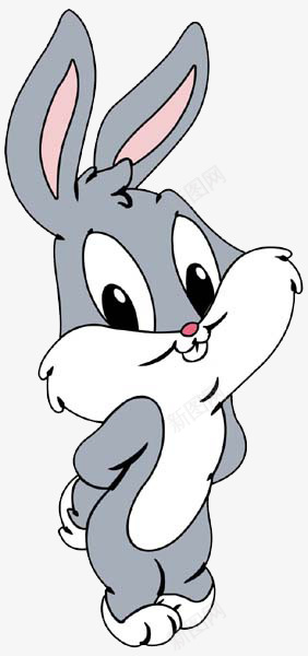 灰色兔子png免抠素材_88icon https://88icon.com 卡通动物 可爱卡通 小兔子 灰色兔子 简笔画