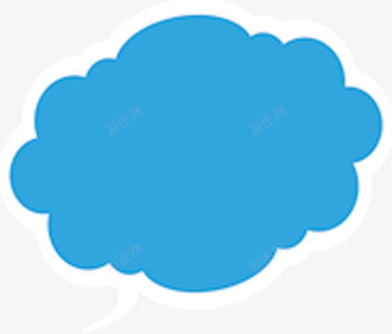 蓝色云朵形状对话框png免抠素材_88icon https://88icon.com 云朵形状 字幕条 字幕框 字母装饰条 对话框 蓝色