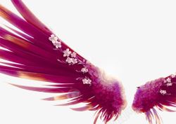 紫色翅膀素材