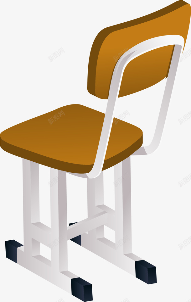 学生椅木椅子矢量图ai免抠素材_88icon https://88icon.com 免抠PNG 卡通手绘 坐位 坐席 学生椅 座位 教室场景 木板凳 椅子 矢量图
