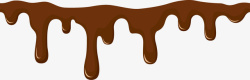 褐色巧克力流淌的巧克力汁高清图片