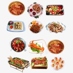 麻辣扇贝小吃食物合集高清图片