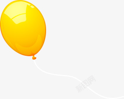 节庆气球黄色卡通气球高清图片