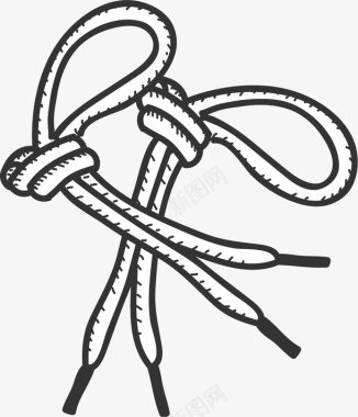 绳子鞋带缠绕矢量图图标图标