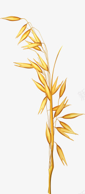金色条形谷物水稻图标图标