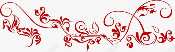 红色树叶花纹展板装饰png免抠素材_88icon https://88icon.com 展板 树叶 红色 花纹 装饰