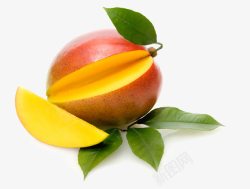 果实切开新鲜水果芒果高清图片