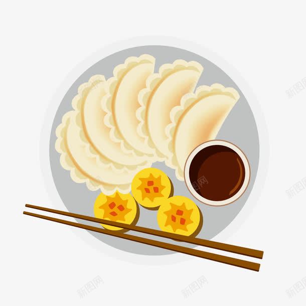 香醋白碟饺子png免抠素材_88icon https://88icon.com png手绘 免抠图 创意 卡通 筷子 花边饺子 蛋 饺子 香醋