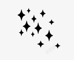 菱形星星黑色菱形星星图标高清图片