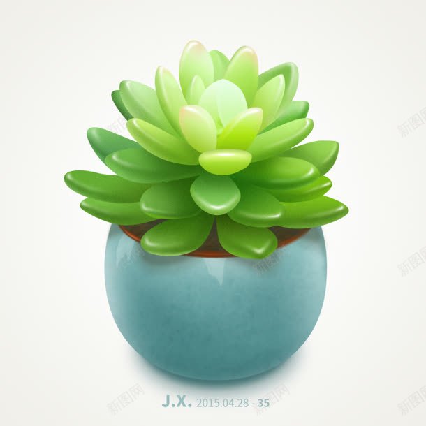 多肉绿色植物png免抠素材_88icon https://88icon.com 多肉 植物 绿色