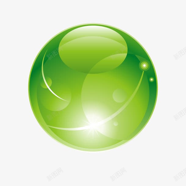 创意绿色质感五彩球png免抠素材_88icon https://88icon.com 五彩球 免抠图 创意 发光 圆形球 彩色渐变 彩色球体 立体 绿色 装饰 质感