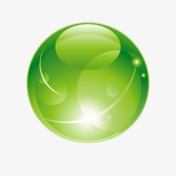发光球体创意绿色质感五彩球高清图片