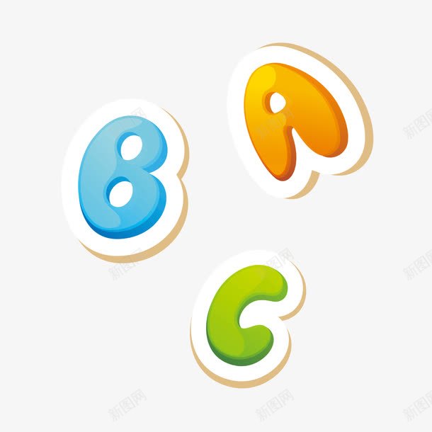 字母矢量图ai免抠素材_88icon https://88icon.com ABC VI 上学 儿童 卡通 可爱 学习 彩色 手绘 矢量图