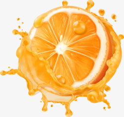 橙色橘子果汁素材