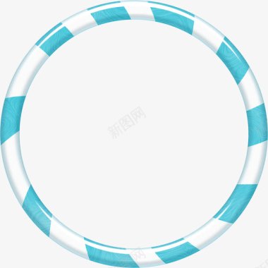 蓝色立体细菌边框边框圆环图标图标
