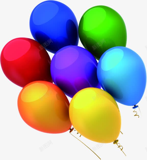 五彩气球装饰元素png免抠素材_88icon https://88icon.com 五彩 元素 气球 装饰