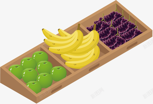 装饰水果货架元素png免抠素材_88icon https://88icon.com 水果 苹果 葡萄 装饰图案 货架 香蕉