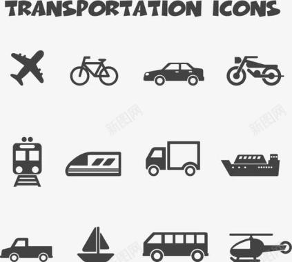 自行车简约交通运输工具图标图标
