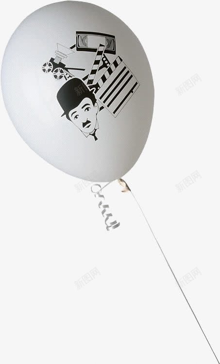 白色气球png免抠素材_88icon https://88icon.com 丝带 告白气球 实物 漂浮 白色