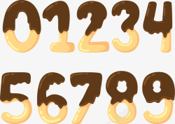 饼干数字巧克力饼干的数字高清图片