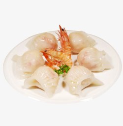 中式快餐实物水晶虾饺鲜虾高清图片