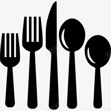餐具平面设计餐具吃工具图标图标