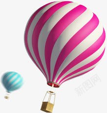 马卡龙颜色创意热气球png免抠素材_88icon https://88icon.com 创意 显眼色块 热气球 空气球 颜色