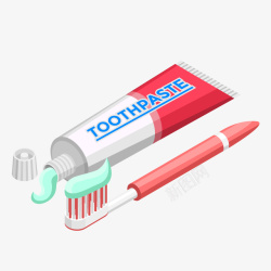 牙膏牙刷牙刷牙膏装饰高清图片