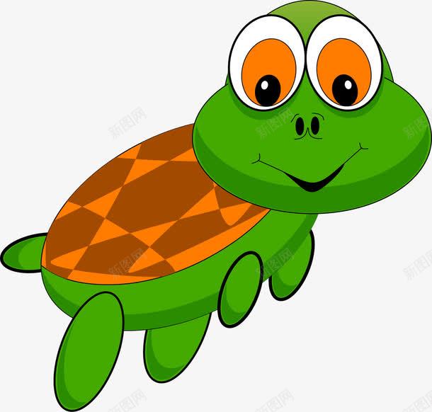 卡通乌龟png免抠素材_88icon https://88icon.com 乌龟 动物 海底生物 海洋生物 绿色 跑步的乌龟