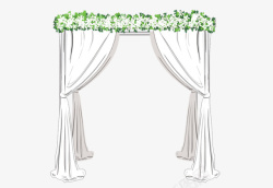 婚礼白色拱门素材