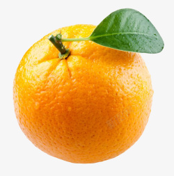 橙子免抠下载橙色香甜水果带叶子的奉节脐橙实高清图片